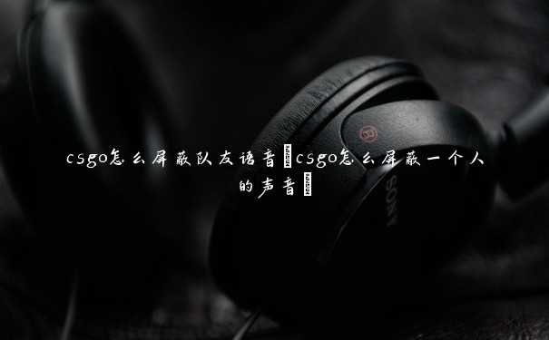 csgo怎么屏蔽队友语音(csgo怎么屏蔽一个人的声音)