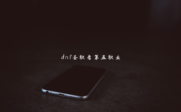 dnf圣职者第五职业