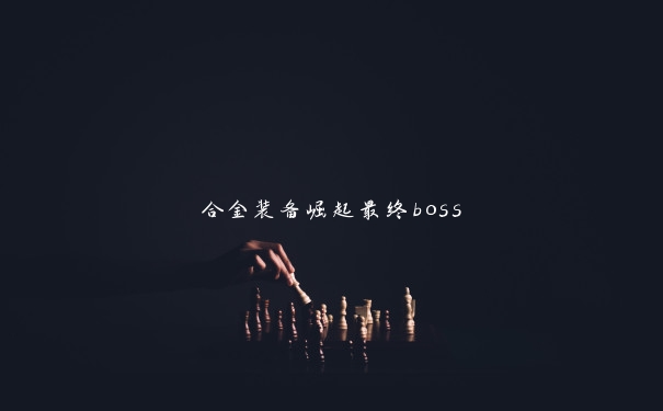 合金装备崛起最终boss