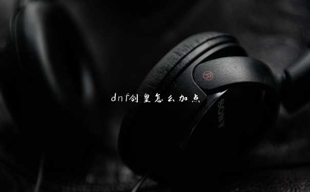 dnf剑皇怎么加点