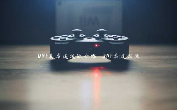 DNF真柔道技能介绍 DNF柔道武器