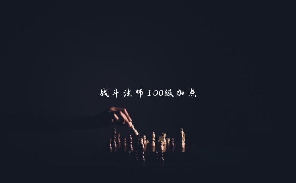 战斗法师100级加点