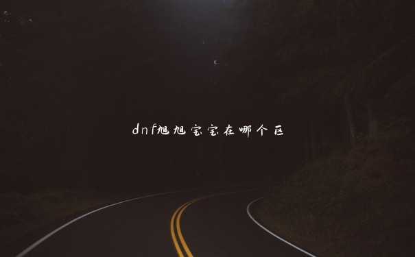 dnf旭旭宝宝在哪个区