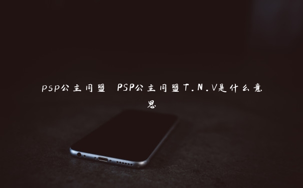 psp公主同盟 PSP公主同盟T.N.V是什么意思