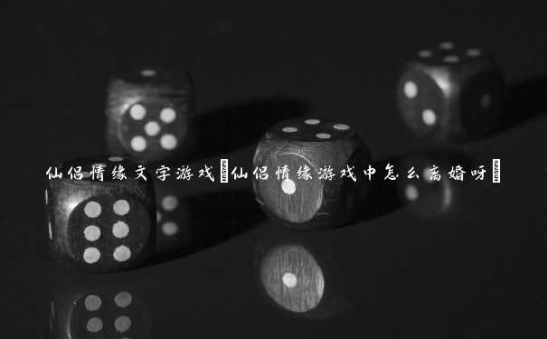 仙侣情缘文字游戏(仙侣情缘游戏中怎么离婚呀)