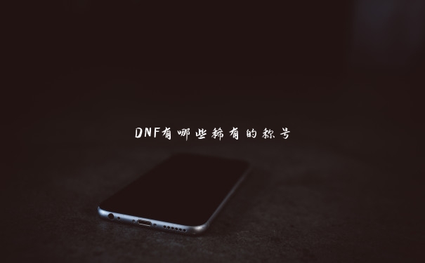 DNF有哪些稀有的称号