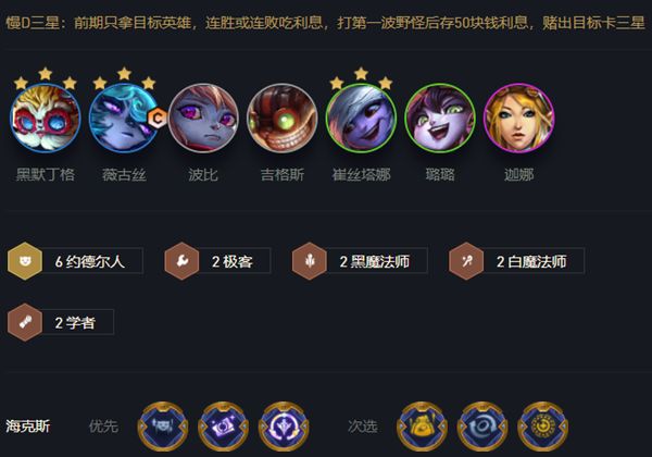 6约德尔2黑白魔阵容组成